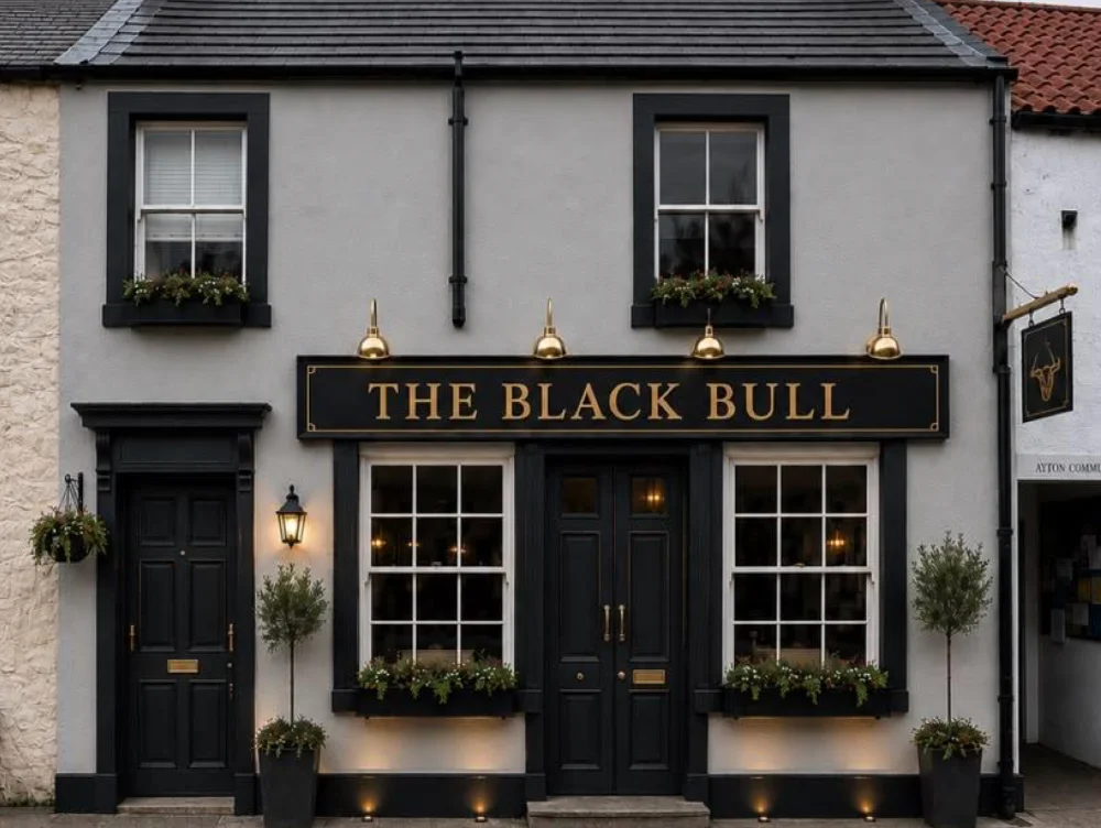 Illustration of the Black Bull as a community pub